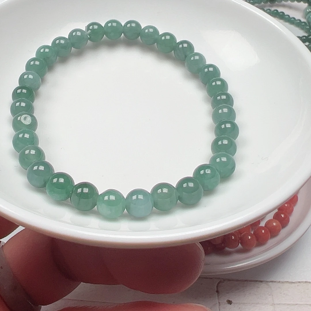 翡翠手链未镶嵌然*货主老华