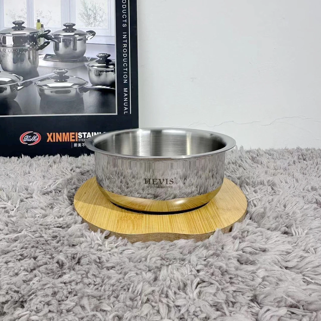 （拍1发2）12*5cm希维施18/10不锈钢加厚两层钢沙拉碗