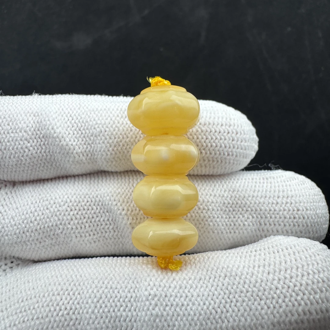 K3954天然原矿蜜蜡 隔珠12mm支持复检假一罚十