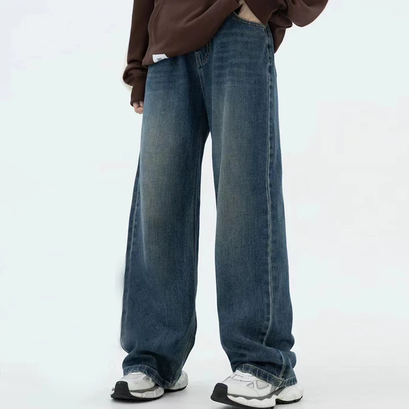 女童直筒牛仔裤春秋款阔腿裤2025新款洋气儿童女大童秋装宽松裤子