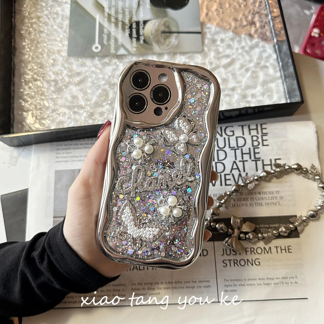 ins小香风网红电镀轻奢手机壳女适用苹果华为小米OPPOvivoiPhone