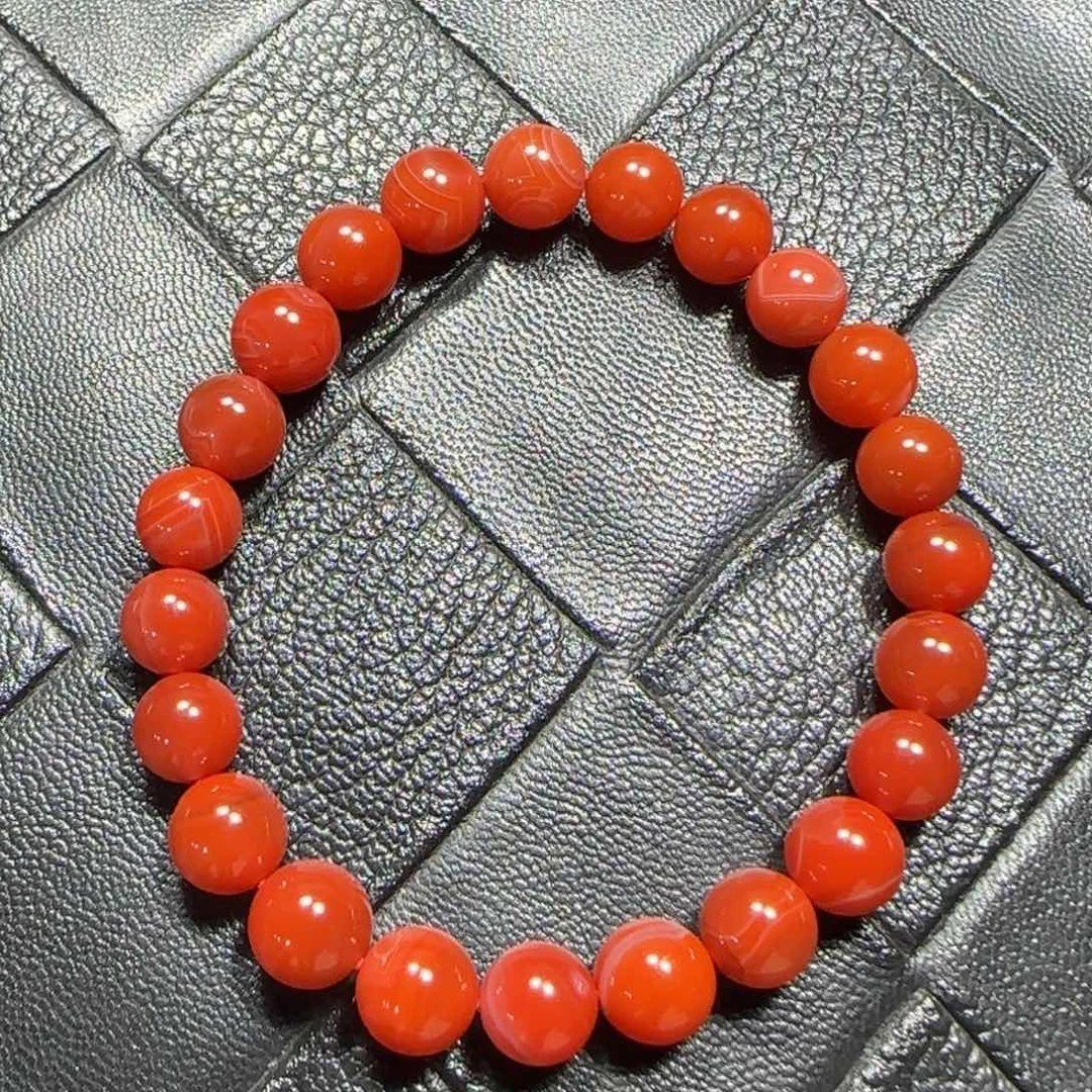 南红玛瑙未镶嵌手串8mm+