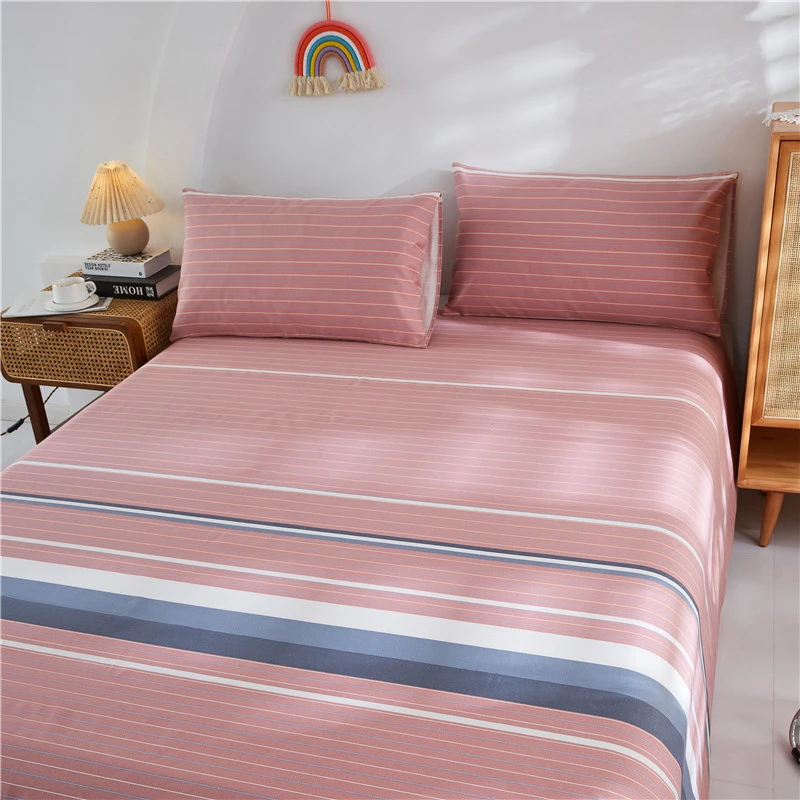 （人气爆款）新款印花老粗布套件三件套透气加厚防滑原棉吸汗成人