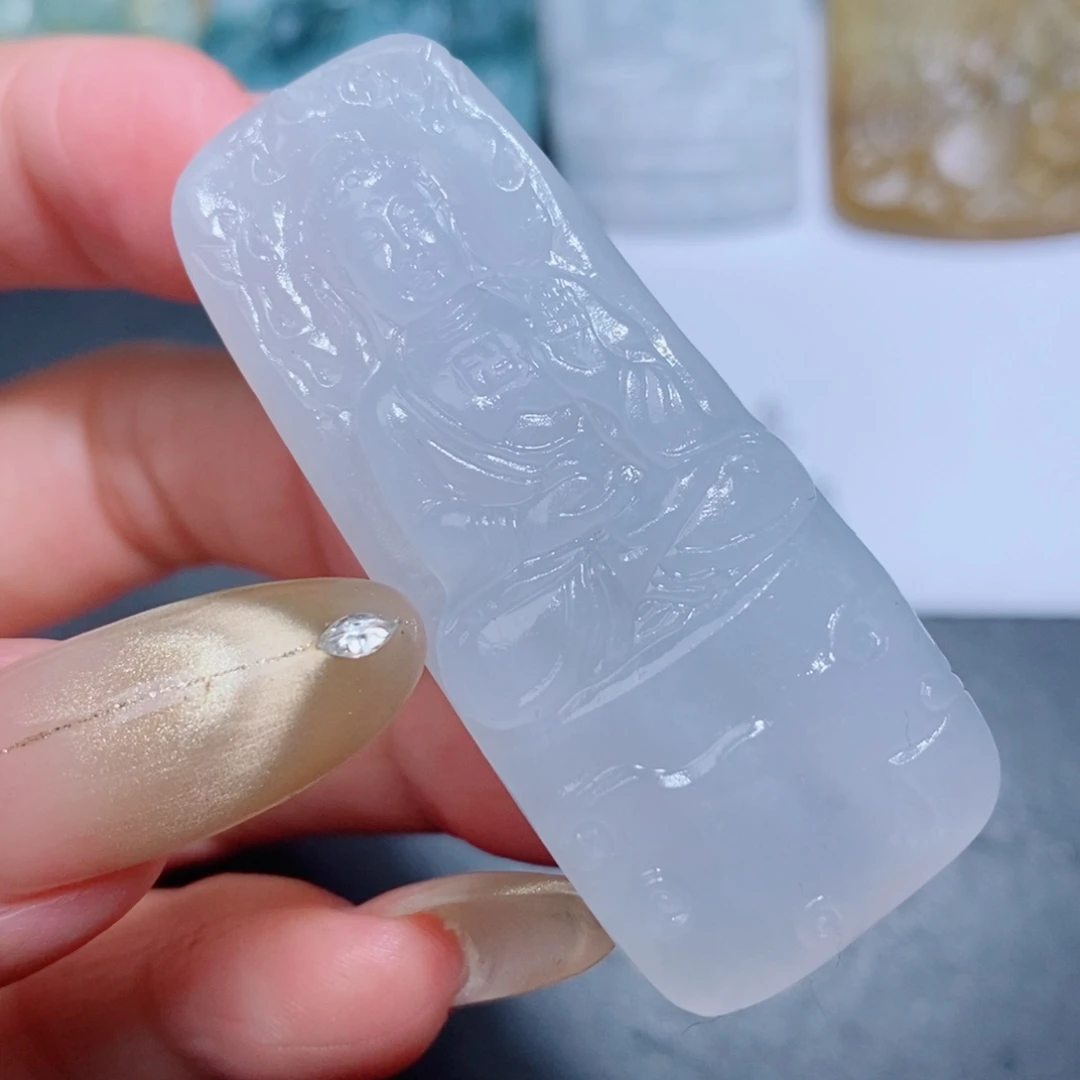 定制翡翠未镶嵌毛货翡翠挂件