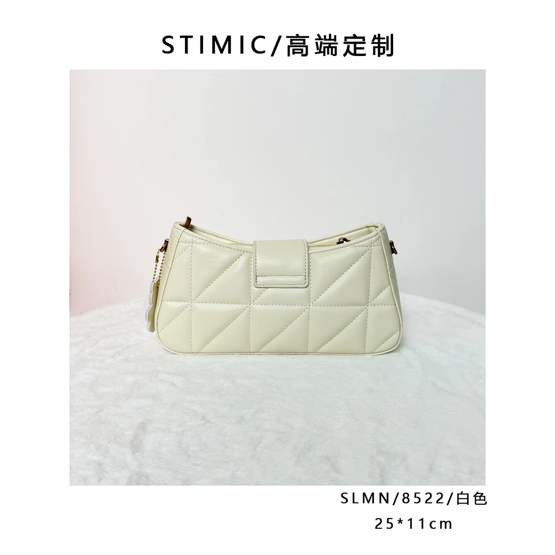 SLMN/8522/白色paiyuge高端订制轻奢女士手提单肩斜挎包QC8522