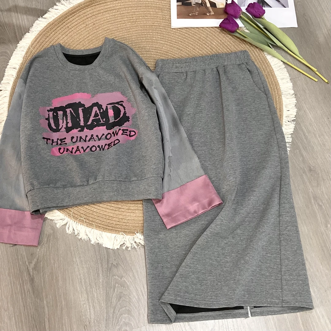 宸嫚三C娘娘99979新款中国风时尚拼接秋季印花套装