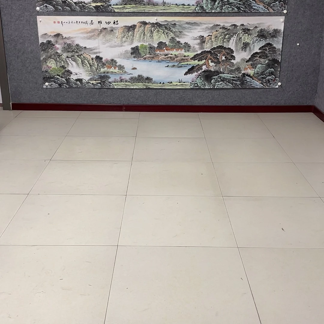 国画不***碰八尺对开画芯 捡漏