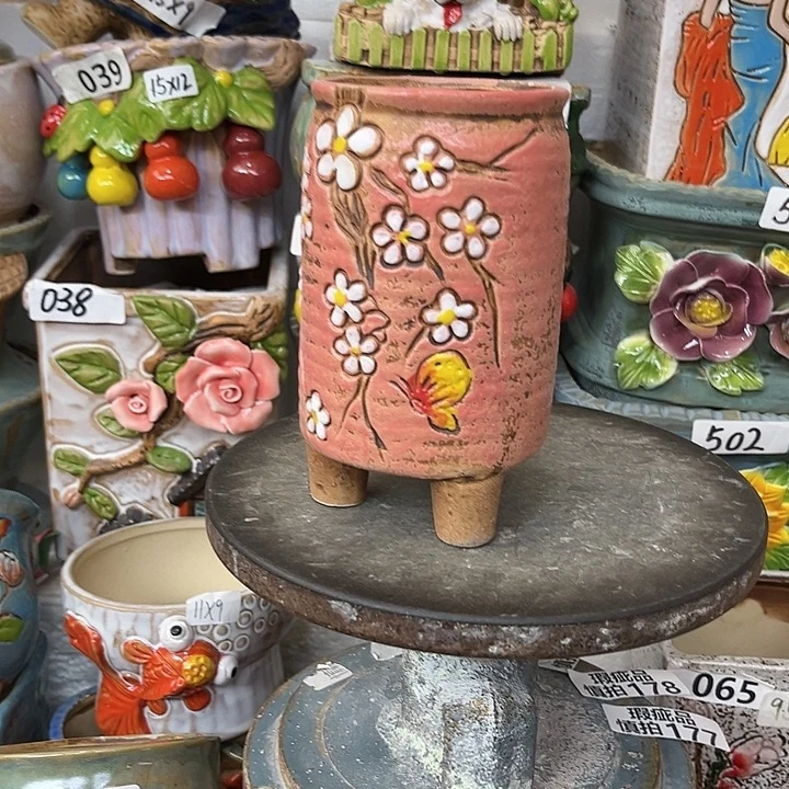 粗陶材质多肉花盆