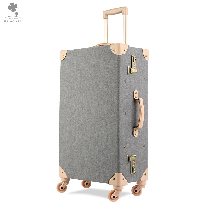 （超划算）全新纯色复古行李箱静音轮皮箱密码箱拉杆箱女万向轮手提