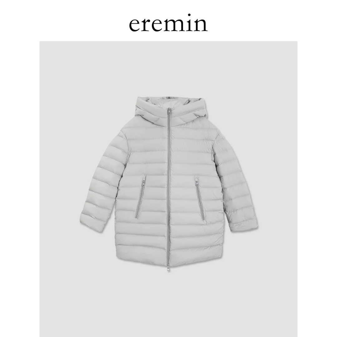 DE Mincollection排骨羽绒服/轻量绗缝保暖泡芙连帽羽绒服55819