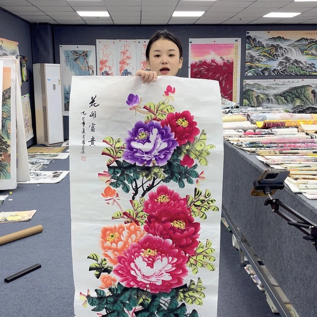 国画作品小姐姐放漏…