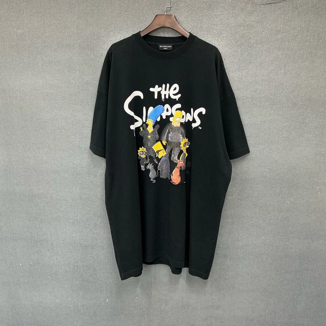 未使用 Balenciaga/巴黎世家 辛普森裂纹短袖T恤全新3码/9186