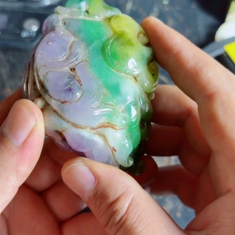 紫金钵盂菩提把件