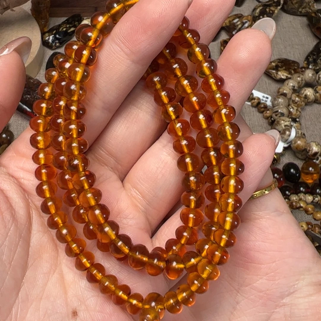 琥珀手链未镶嵌抚顺金珀福利品