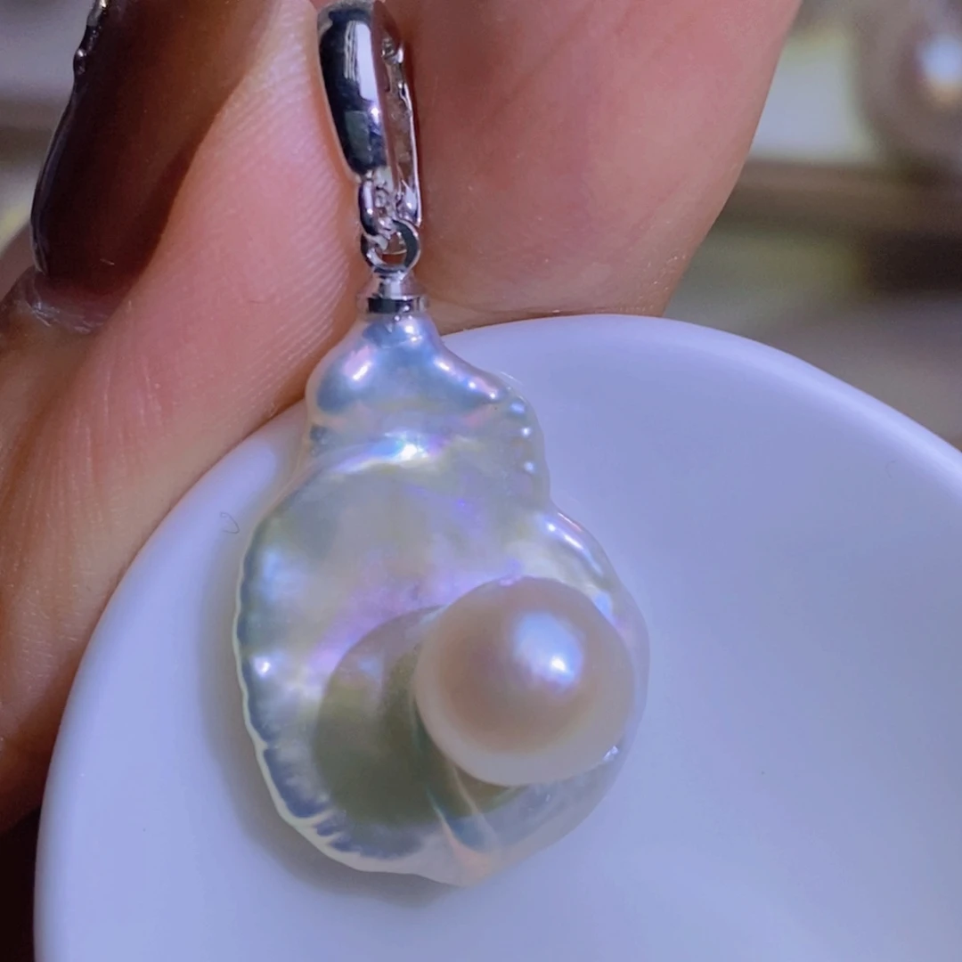 淡水珍珠淡水珍珠银S925镶嵌