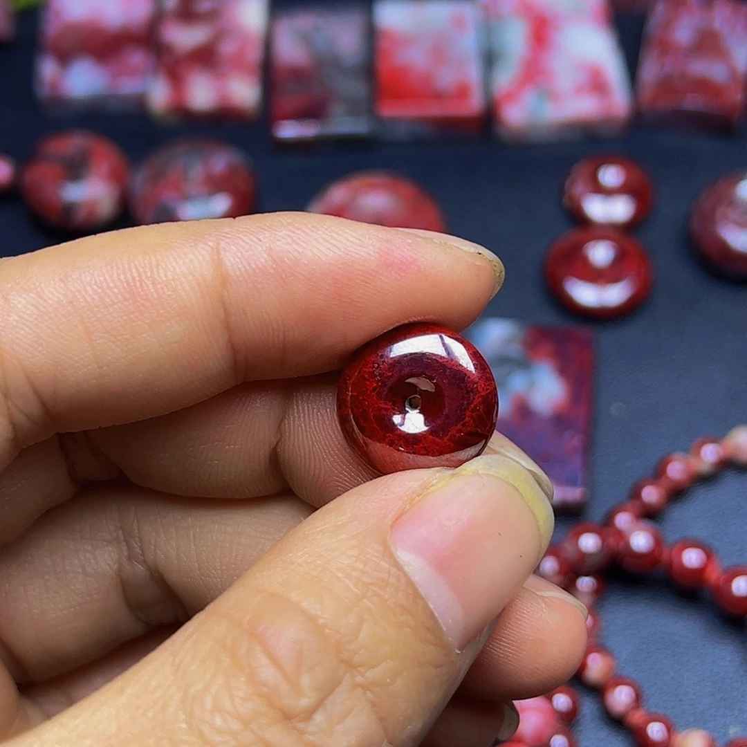 浪***风天然辰砂朱砂吊坠