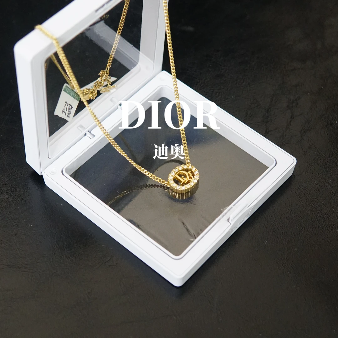 95新 DIOR/迪奥 带钻金色项链/JJ02611210/1210