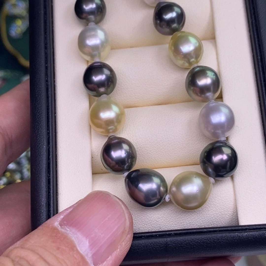 颈饰银S925镶嵌海水珍珠