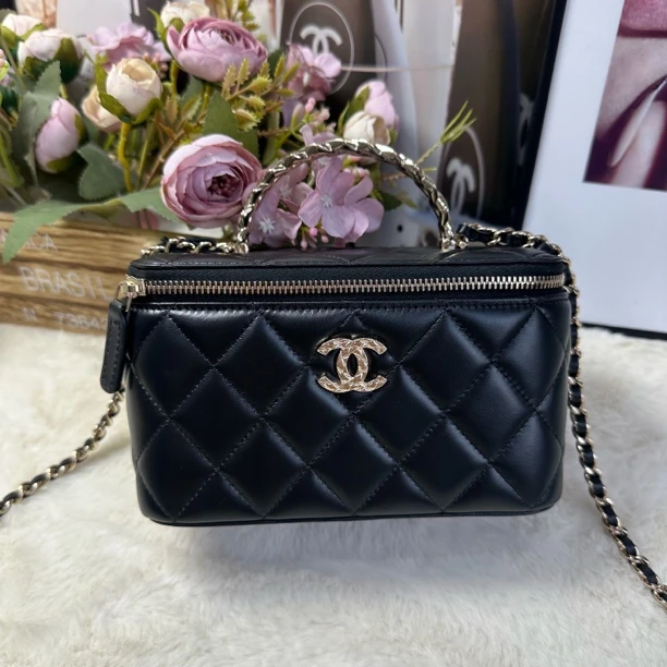 未使用 Chanel/香奈儿 黑金麦穗手柄长盒子（25年8月23票全套）