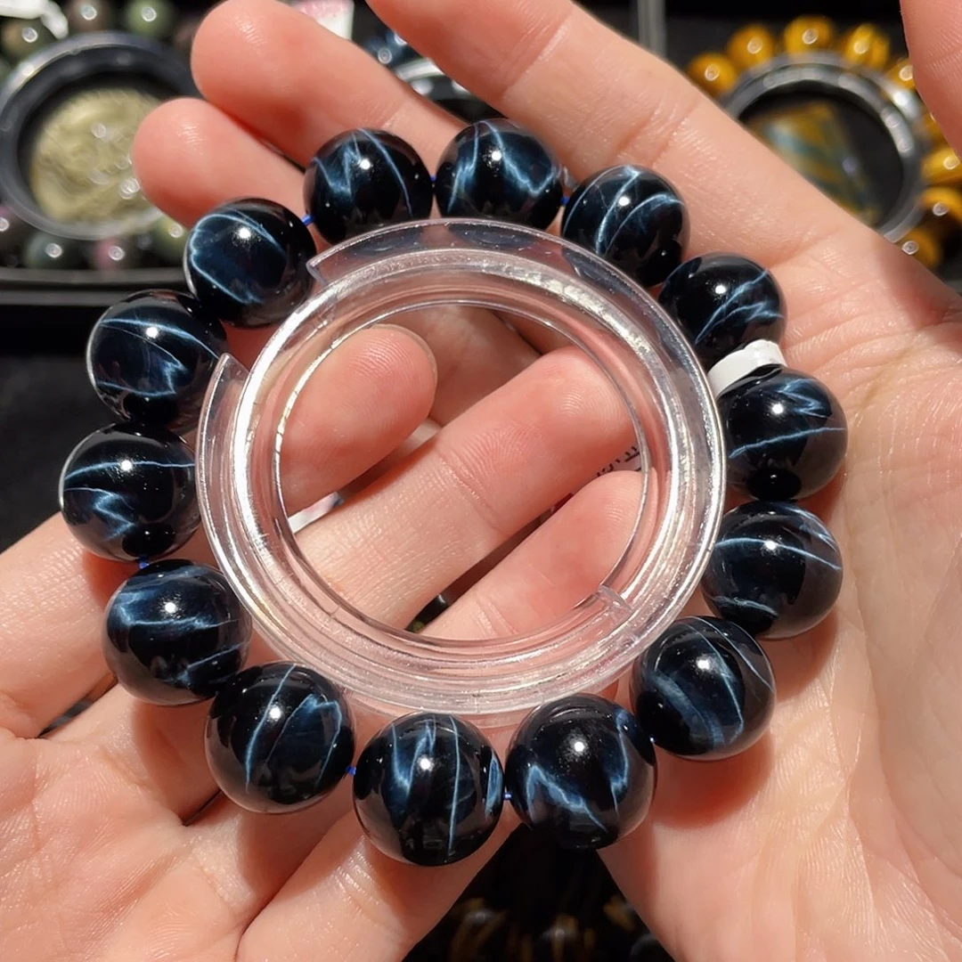 东***术木变石（虎睛石）未镶嵌手链
