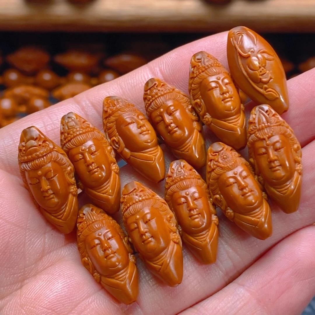 手串/手链橄榄核许静健1.2柳叶核法相观音