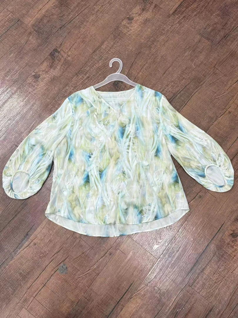 【2025-林姐真丝】重磅100桑蚕丝上衣WY004