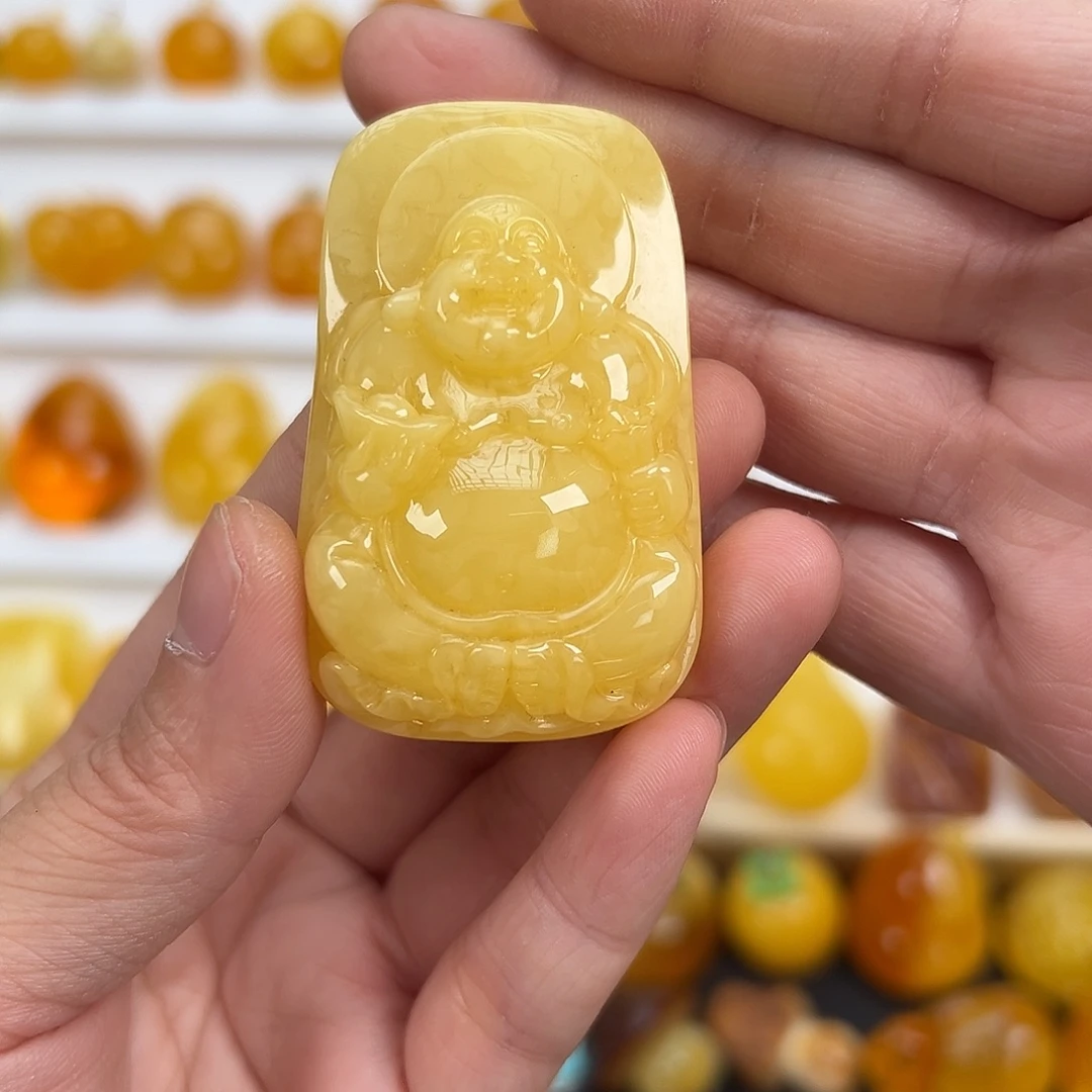 蜜蜡未镶嵌颈饰22.6克