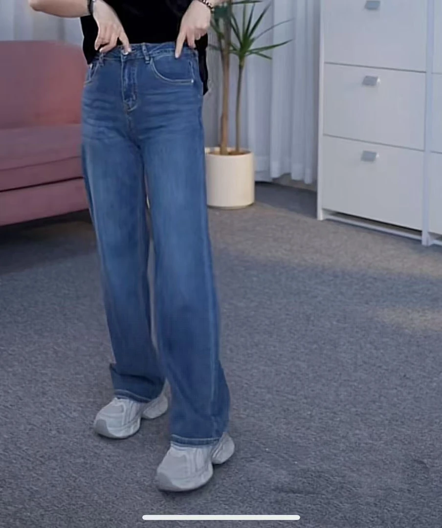 【卿她】莱赛尔超薄天丝显瘦牛仔裤时尚百搭轻奢2025裤子网红宽松