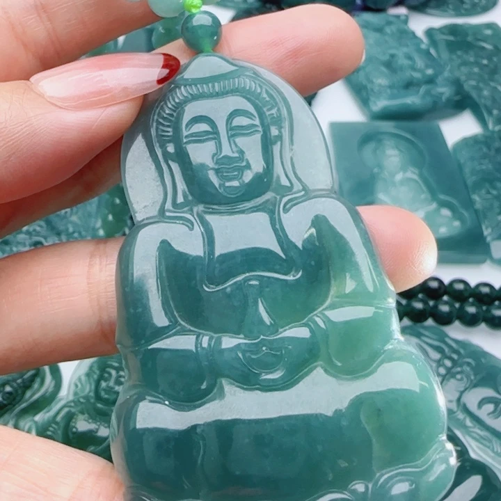 翡翠未镶嵌颈饰多样性发货天然A货翡翠