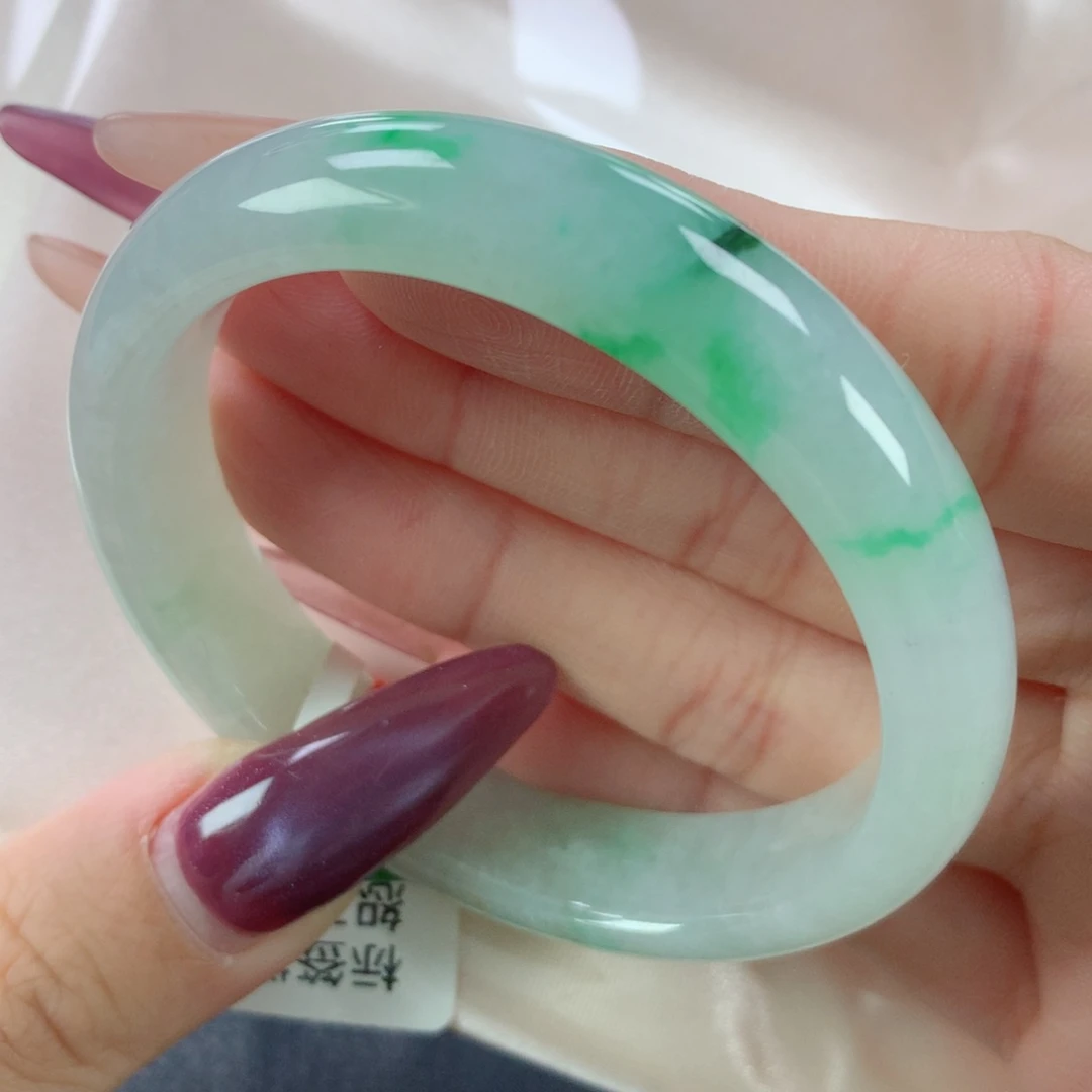 未镶嵌手镯翡翠缅甸天然翡翠A货51.6贵妃