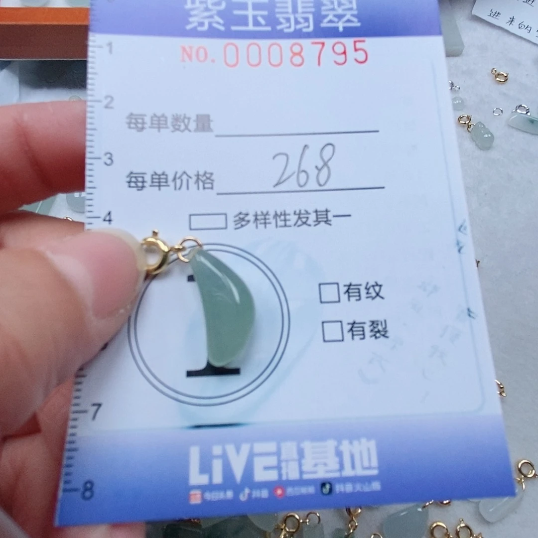 颈饰未镶嵌翡翠冰透月亮