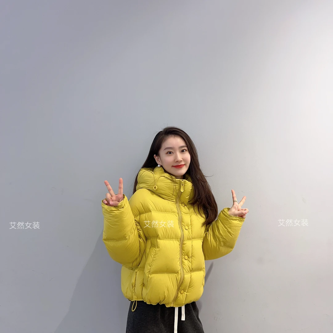 多巴胺纯色加厚羽绒服北方过冬大被子羽绒服泡芙90白鸭上衣外套女
