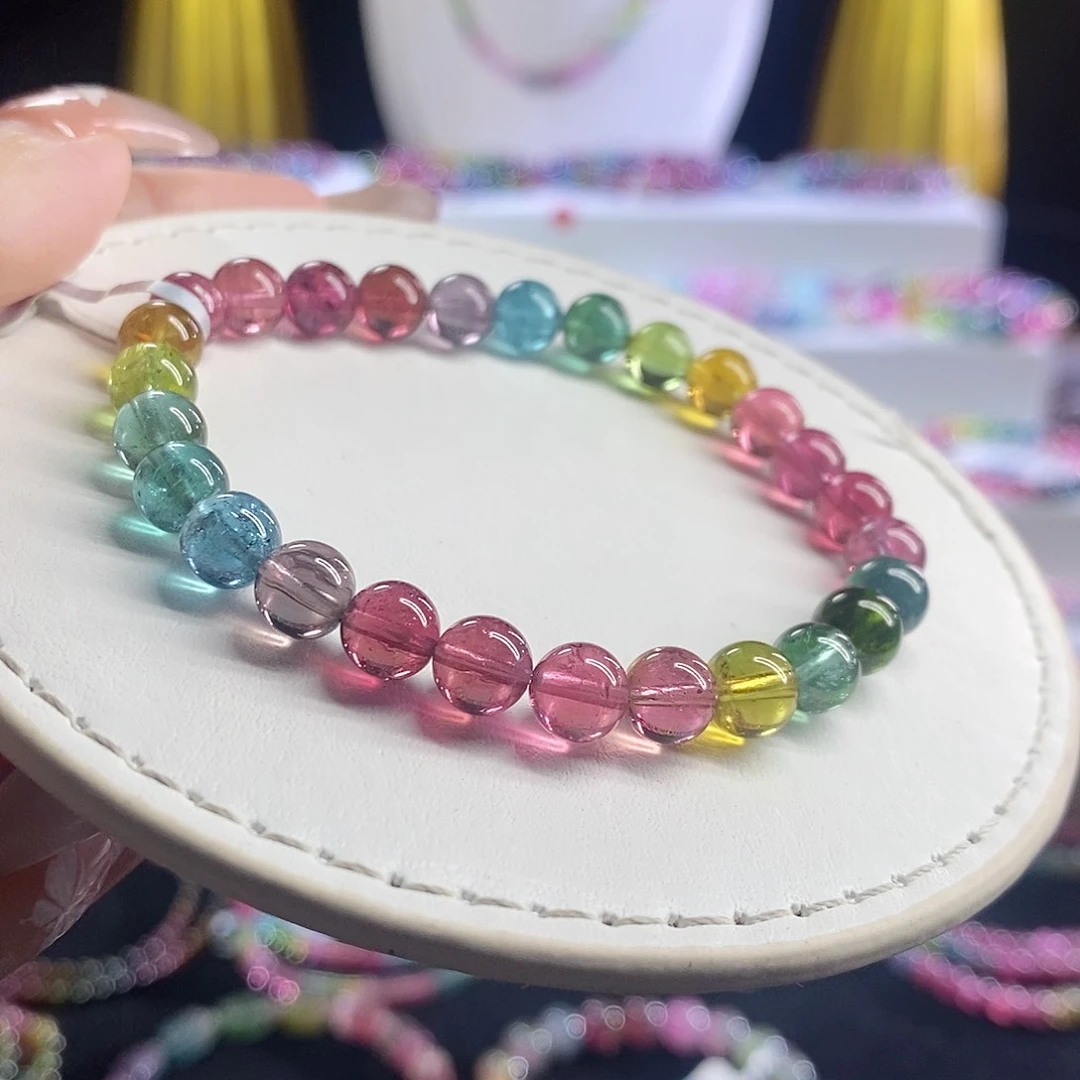 未镶嵌手链碧玺艳丽色标