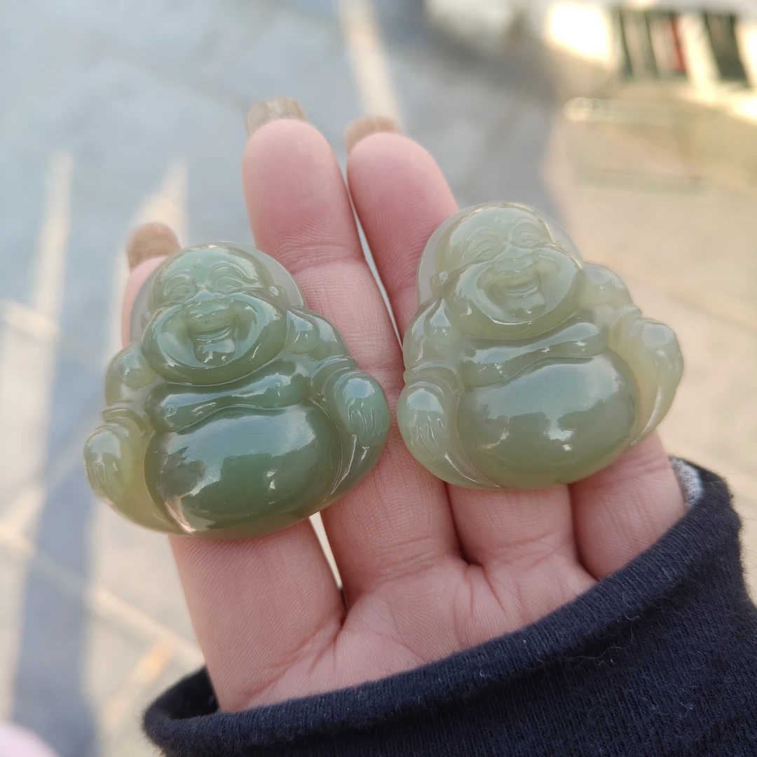 和田玉晴水佛公约卡40多样性拍一发一