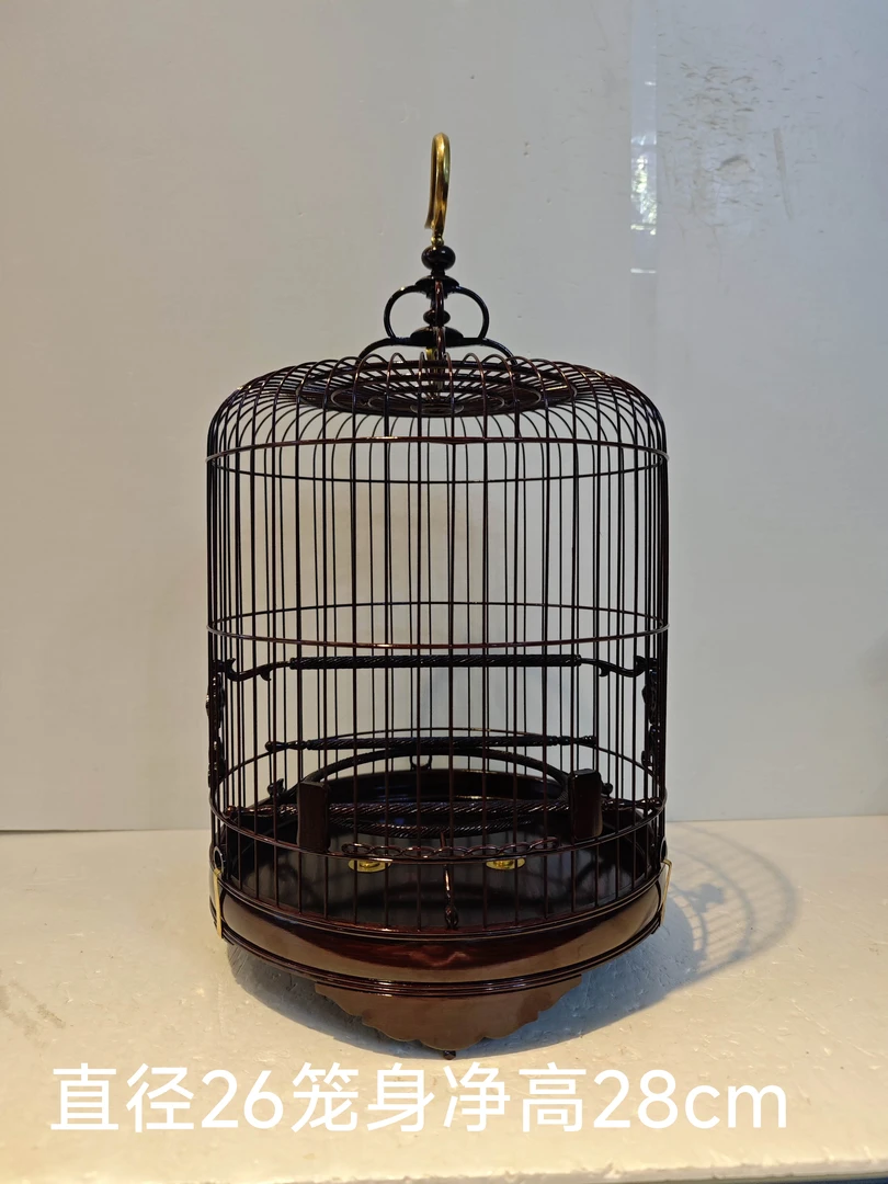 杂雀鸟笼56枝加高天然生漆笼子蝶翅脚锁链门