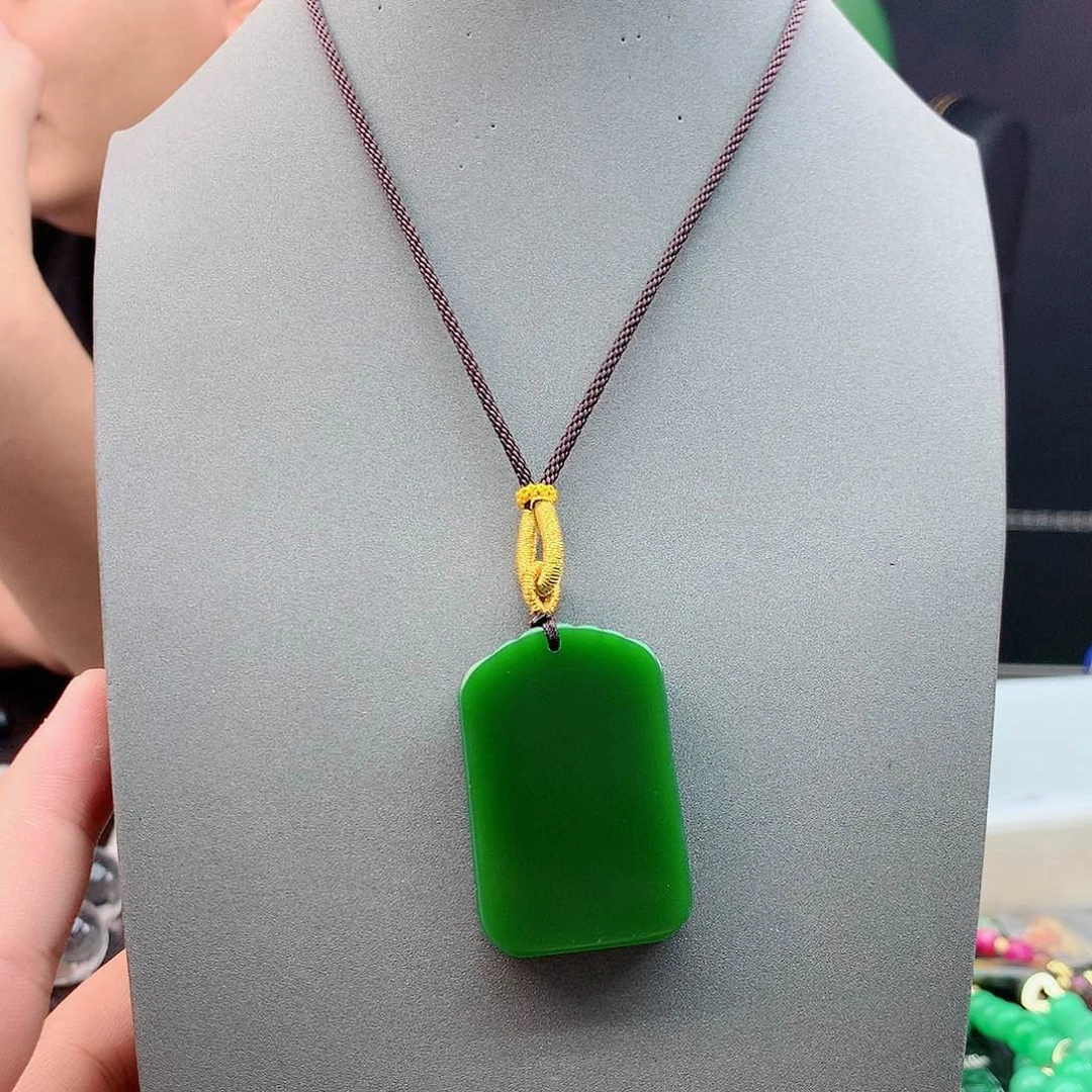 和田玉（碧玉）未镶嵌挂件322