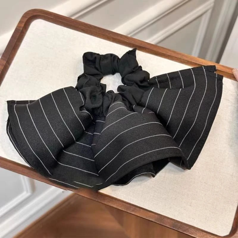 【Yeoni韩国正品】复古裙摆条纹双层发圈/No退No换