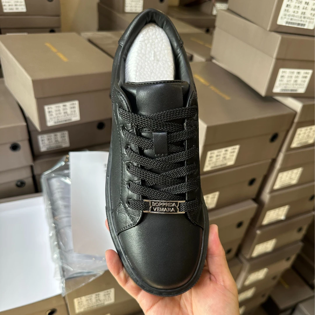 （705）秋冬款牛皮时尚潮流休闲舒适真皮百搭男鞋