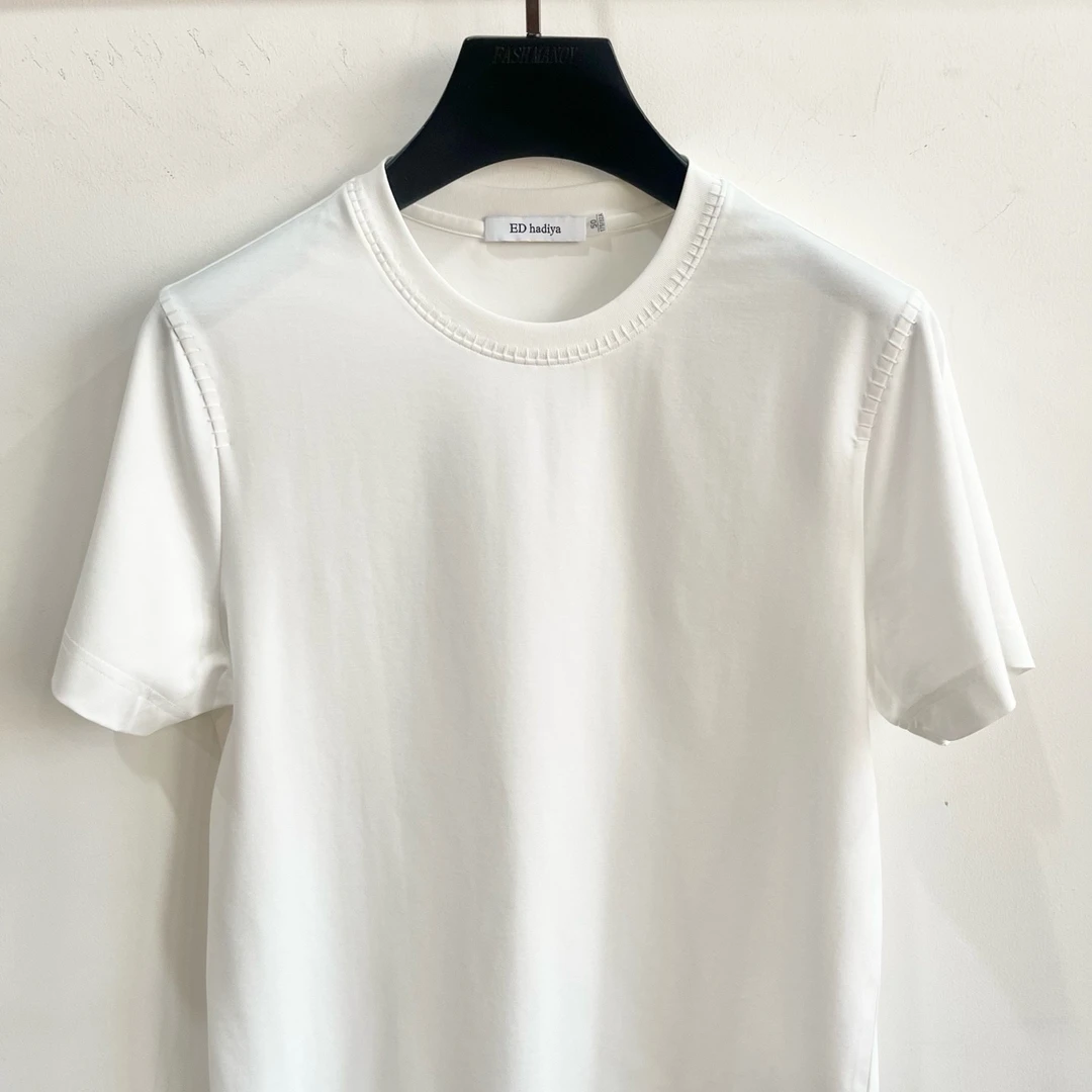 青年纯色圆领短袖夏季城市轻运动风T恤