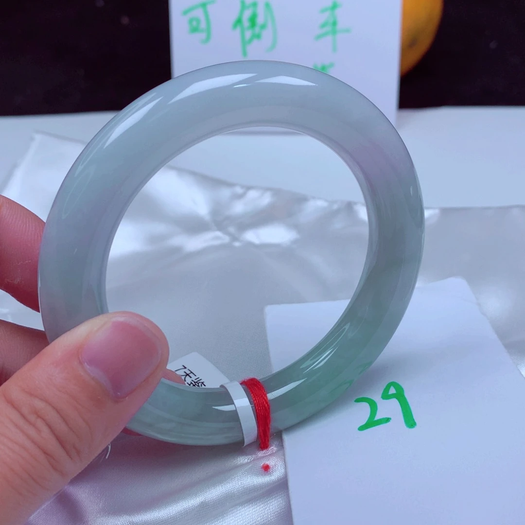 未镶嵌手镯翡翠缅甸天然A货翡翠手镯57.5圆条