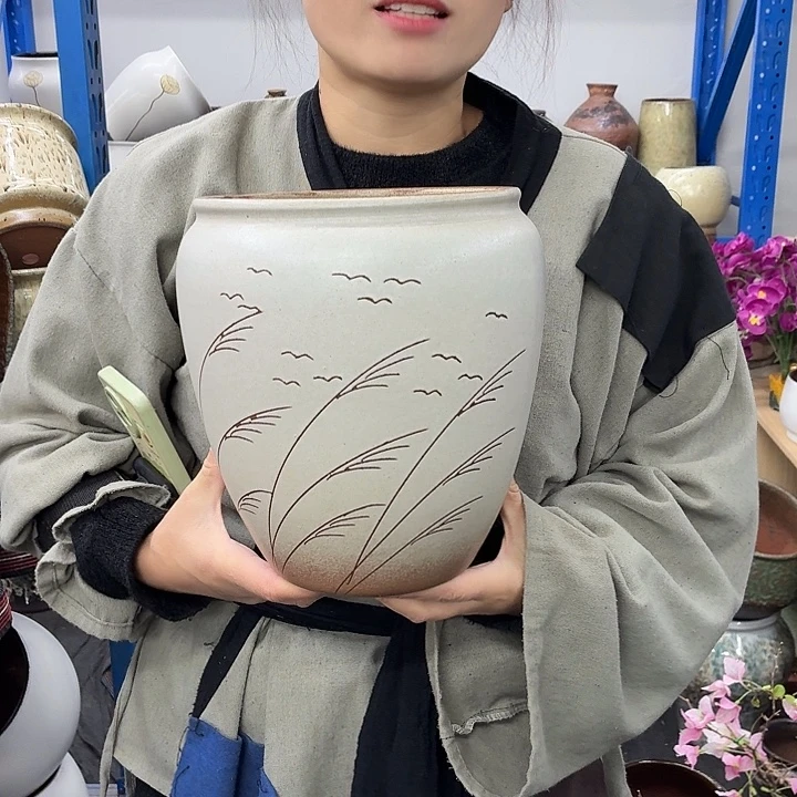 19×24粗陶花盆有孔