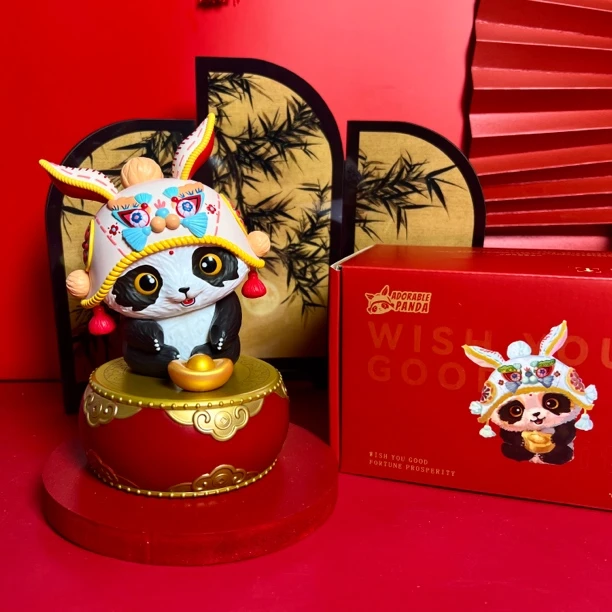 萌宠熊猫滚滚存钱罐摆件 银行产品 原盒包装