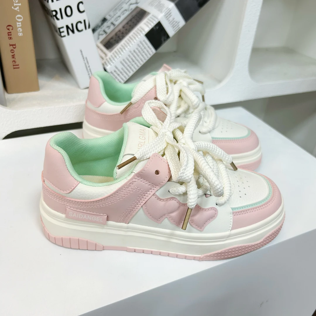 F-831 米粉 女鞋夏季新款洋气透气轻便百搭运动休闲超软时尚板鞋