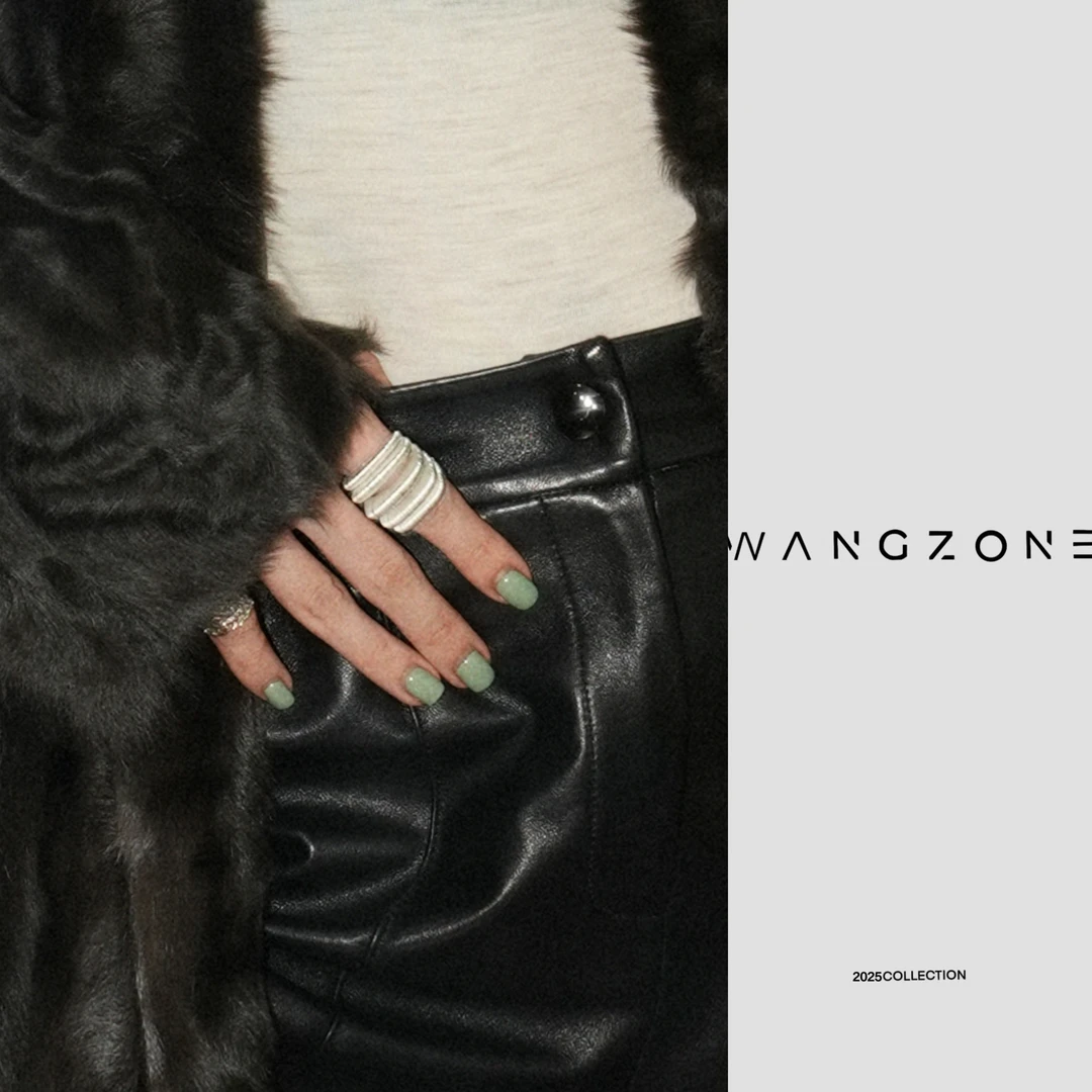 非金属亚克力戒指 WANG ZONE｜重工层次感拉丝多层螺纹线百搭戒指