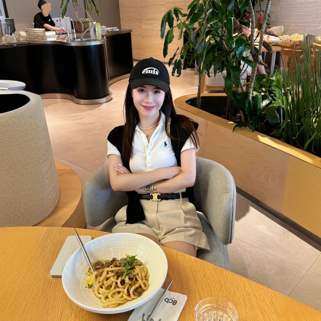 翻领纯色显瘦POLO衫女2024夏季新款百搭五粒扣纯棉白色套头t恤衫