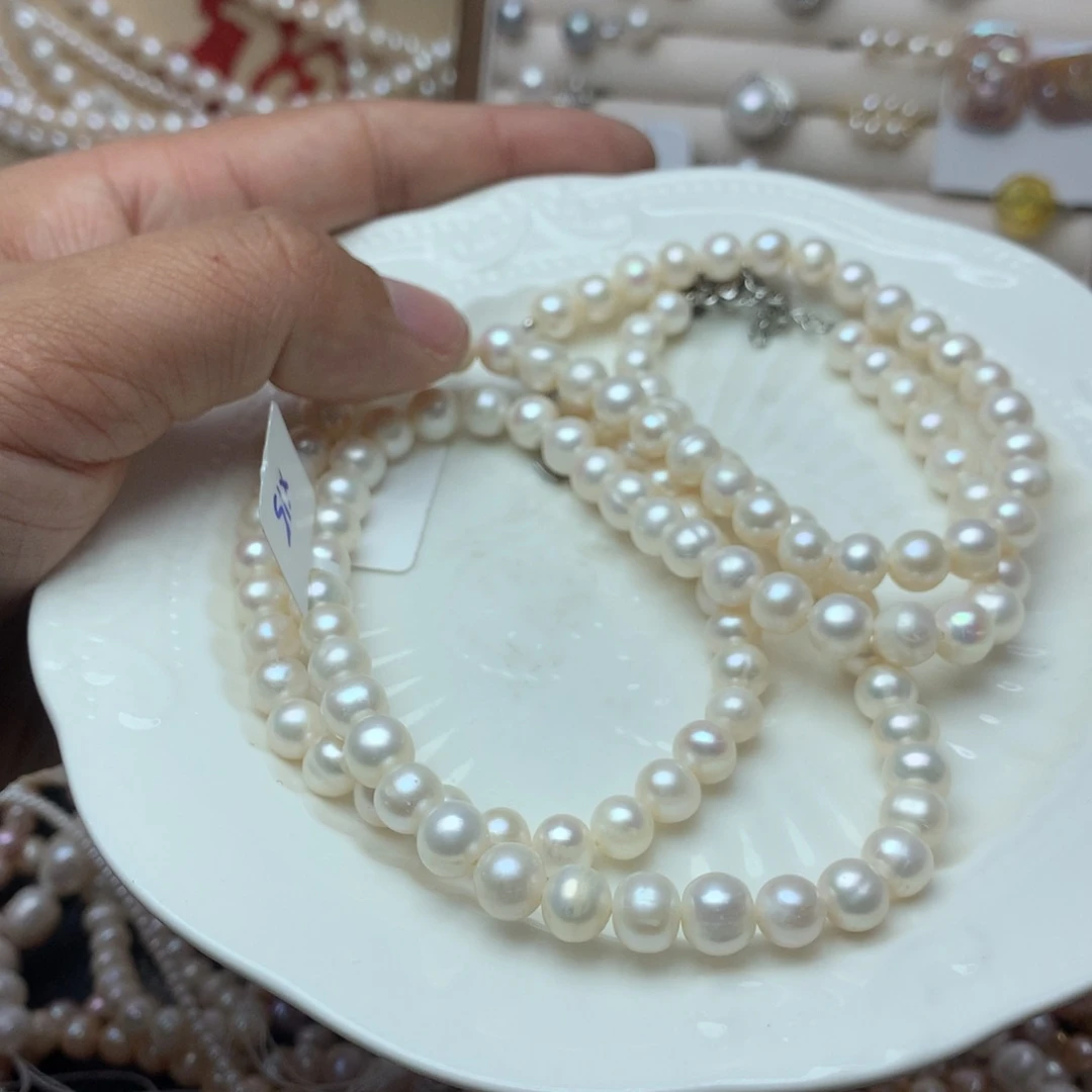 淡水珍珠7-8未镶嵌x15项链