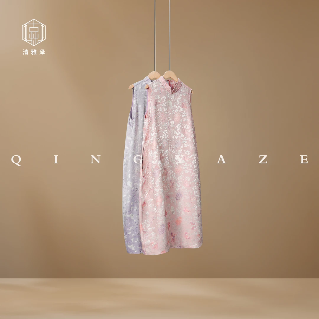 小南瓜！真丝宋锦罗新中式连衣裙！GZ5578