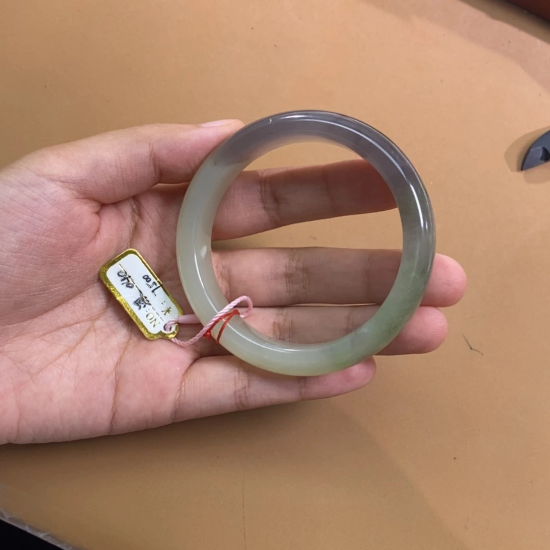 【闪购商品】和田玉（翠青玉）手镯未镶嵌二*55+