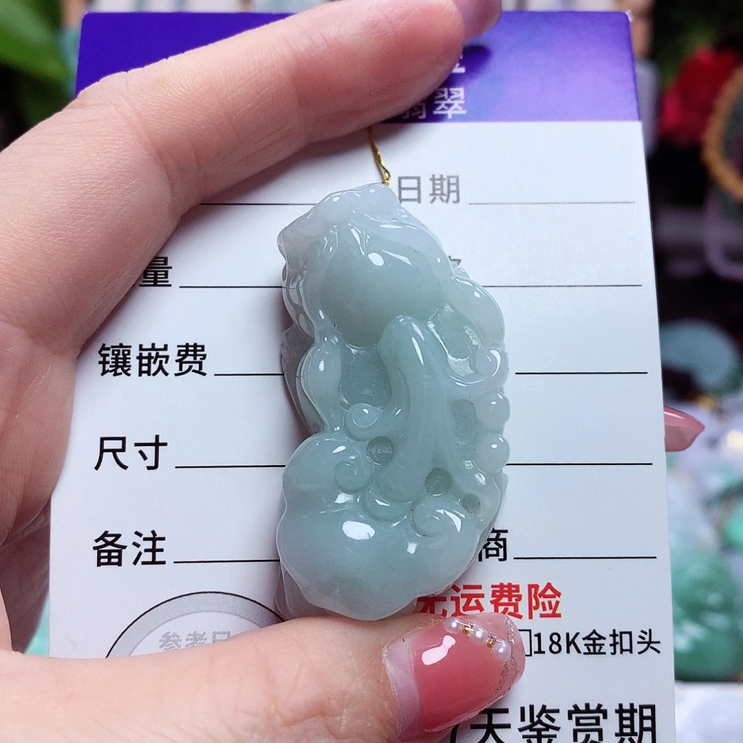 翡翠未镶嵌颈饰貔貅12