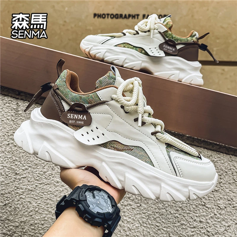 森马老爹鞋男款夏季透气鞋子男鞋2025新款潮流增高休闲运动潮鞋男